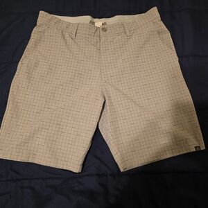 adidas Men's Light Gray Checkered Shorts